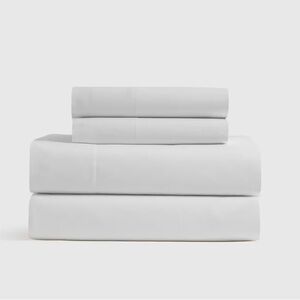 NWOT QUINCE Classic Organic Percale Sheet Set King White 4632